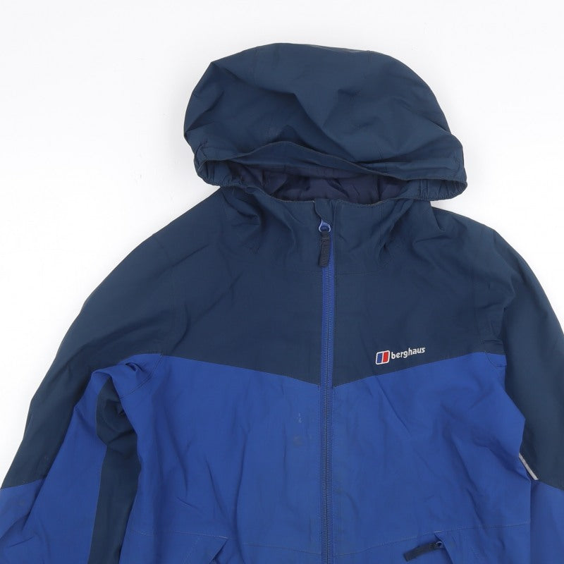 Berghaus Boys Blue 9-10 Years AQ2 Waterproof Hooded Full Zip Jacket
