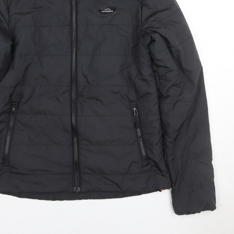 Passenger Men’s Black XS Hooded Quilted Puffer Jacket Full Zip