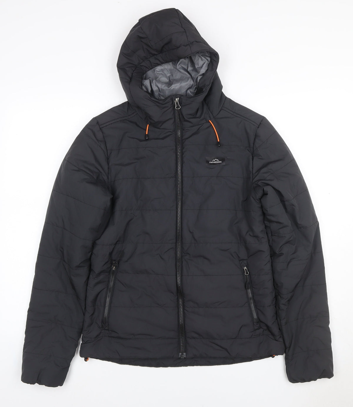 Passenger Men’s Black XS Hooded Quilted Puffer Jacket Full Zip