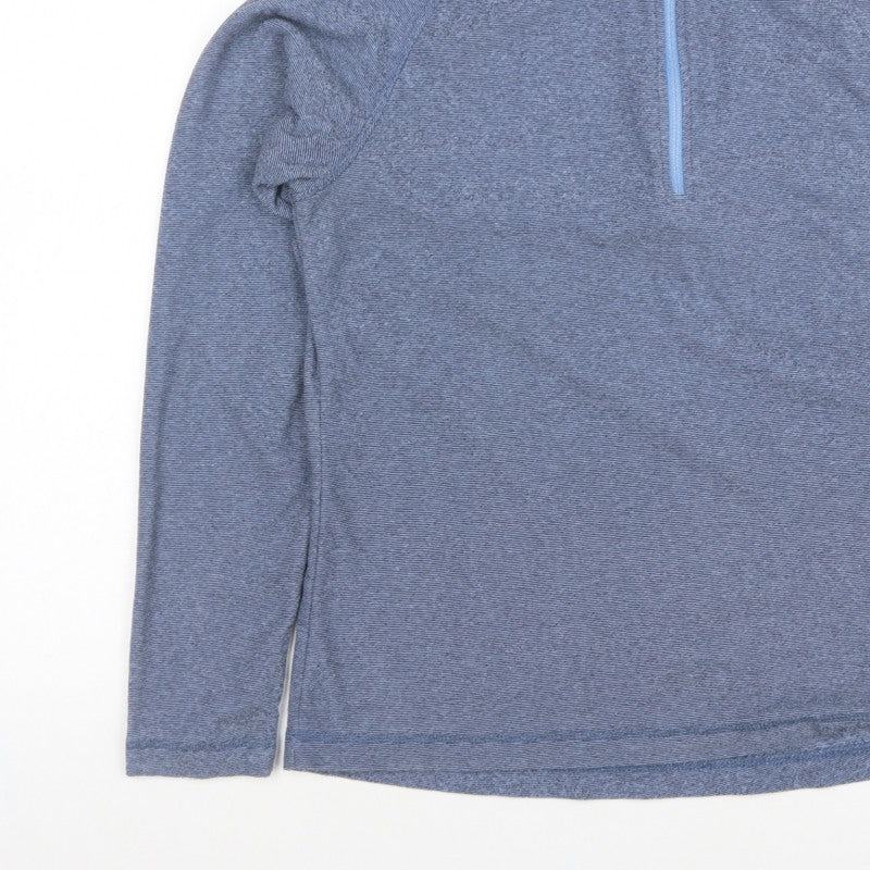 Trespass Women Blue UK 14 L 1/4 Zip Raglan Sweatshirt Outdoor