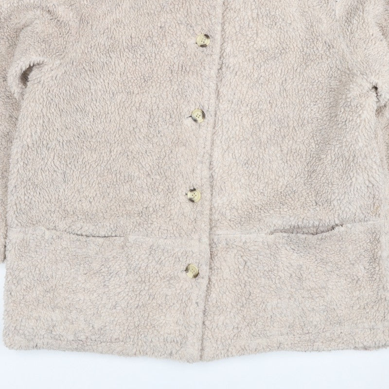 Deans Women's Beige UK 18 Teddy Faux Fur Button Jacket Pockets