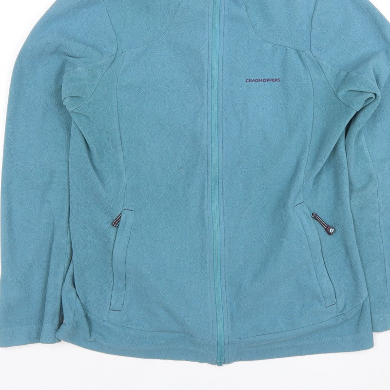 Craghoppers Women's Blue UK 12 Full Zip Fleece Sweatshirt Zip Pockets