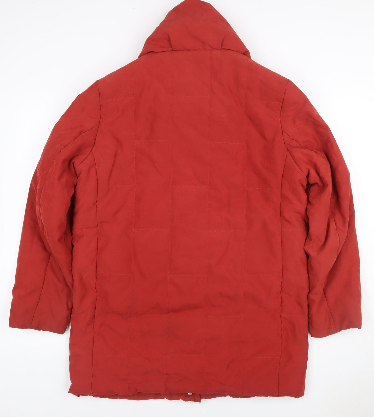 Palmiore Women Red UK 14 Hooded Padded Mid-Length Puffer Coat