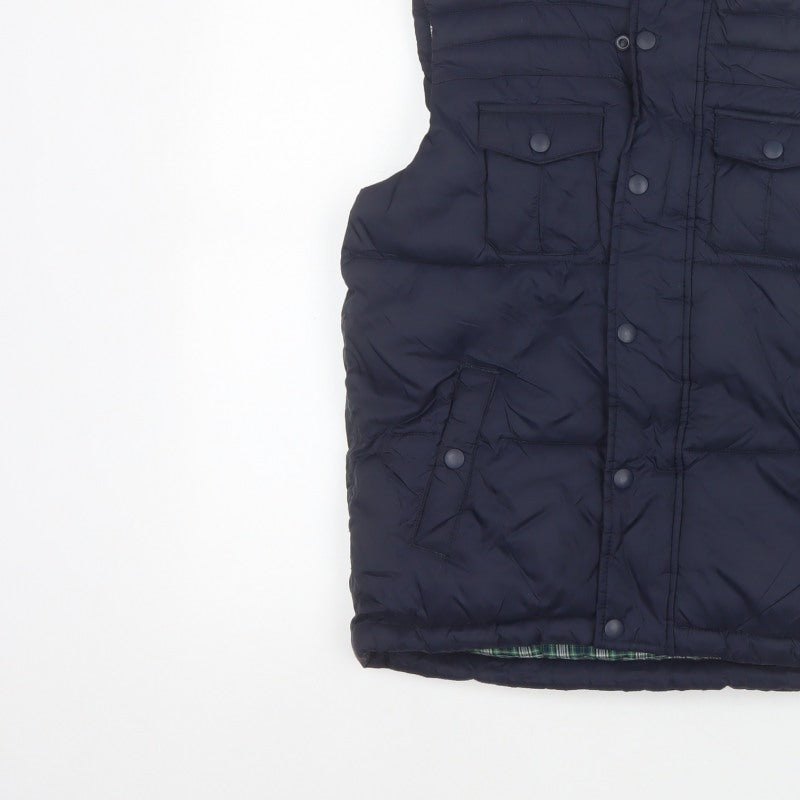 Okaidi Boys Blue 10-11 Years Reversible Puffer Waistcoat Padded