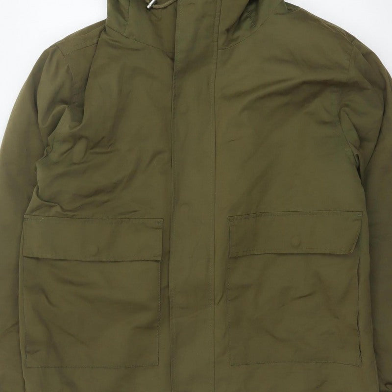 Bellfield Unisex Adults Green L Braka DK Hooded Sherpa Lined Parka