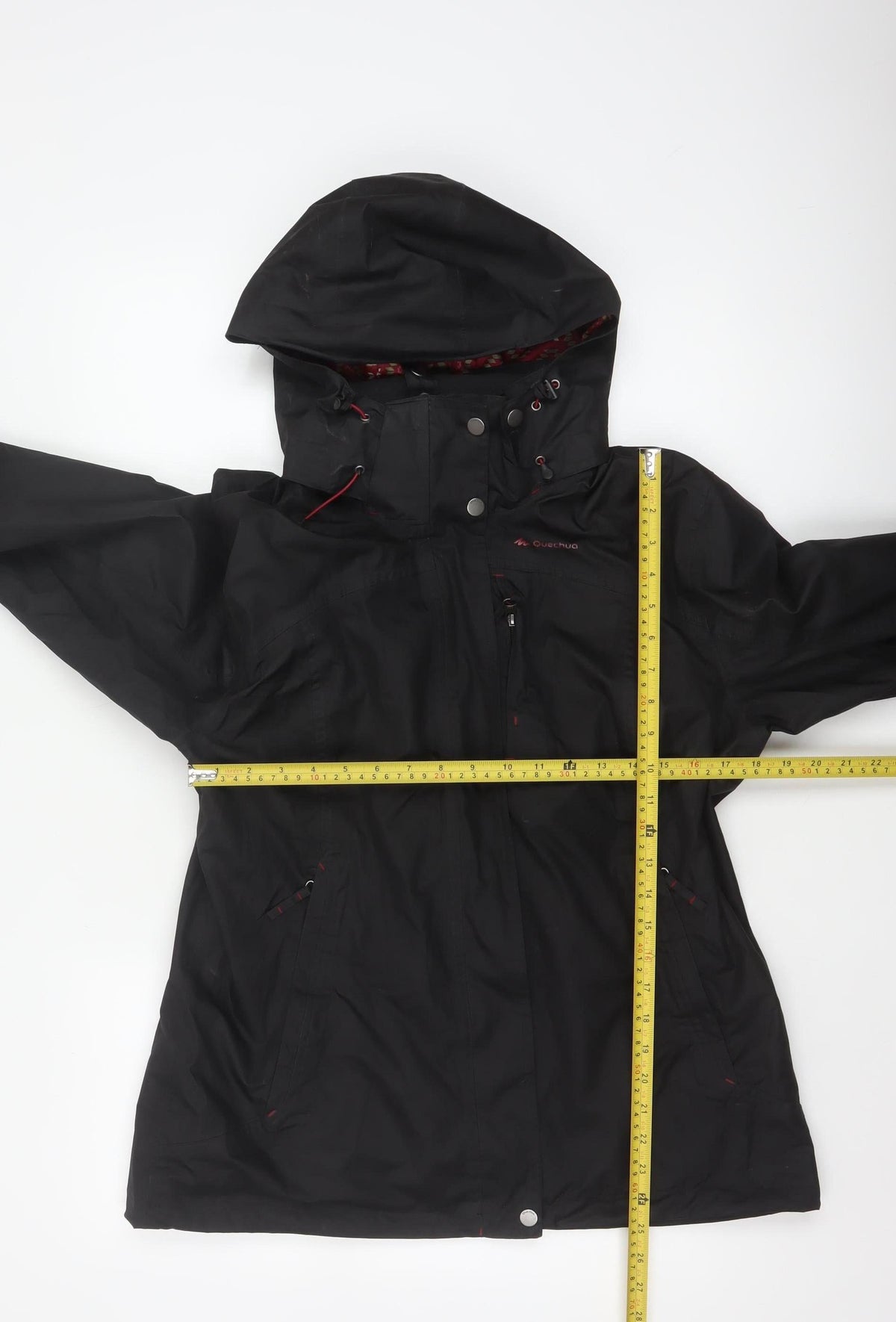 Decathlon Quechua Women’s Black UK 14 Hooded Waterproof Rain Jacket