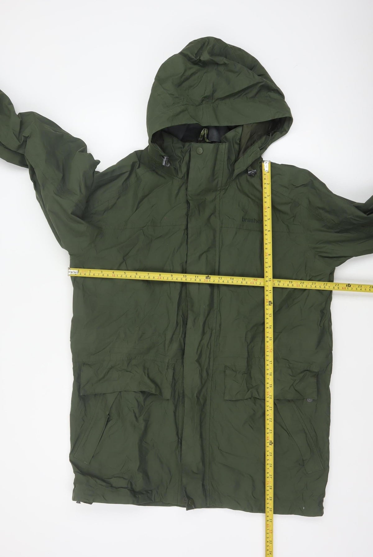 Brasher Men’s Green L Hooded Parka Hiking Jacket