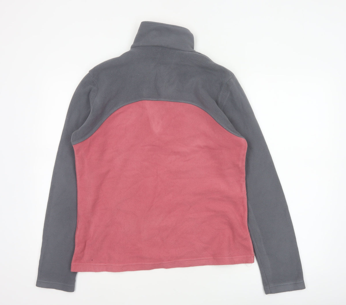 F.LLI Campagnolo Women’s Pink Grey 16 Colourblock 1/4 Zip Fleece Sweatshirt