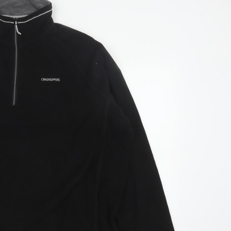 Craghoppers Men’s Black 3XL 1/4 Zip Fleece Pullover Sweatshirt