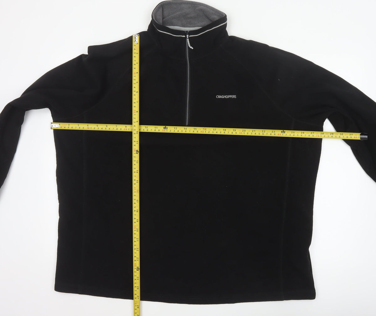 Craghoppers Men’s Black 3XL 1/4 Zip Fleece Pullover Sweatshirt