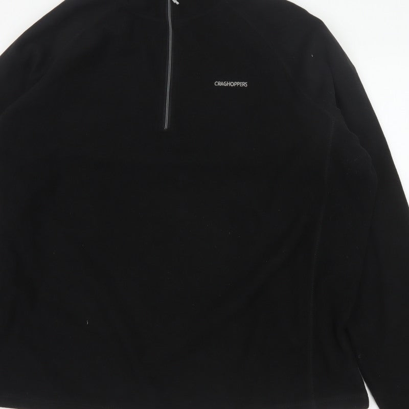 Craghoppers Men’s Black 3XL 1/4 Zip Fleece Pullover Sweatshirt