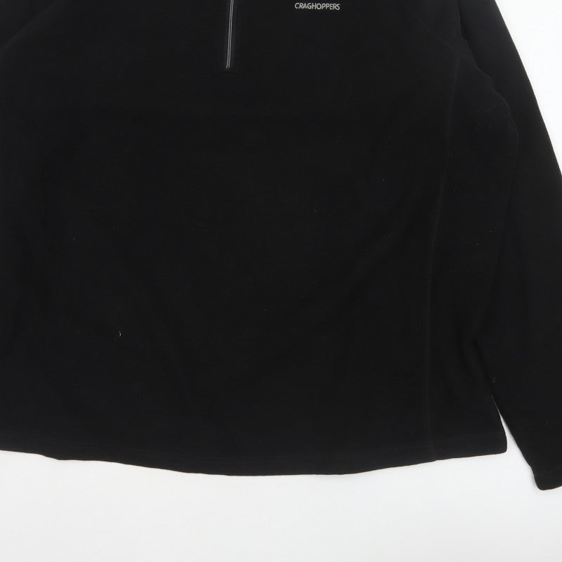 Craghoppers Men’s Black 3XL 1/4 Zip Fleece Pullover Sweatshirt