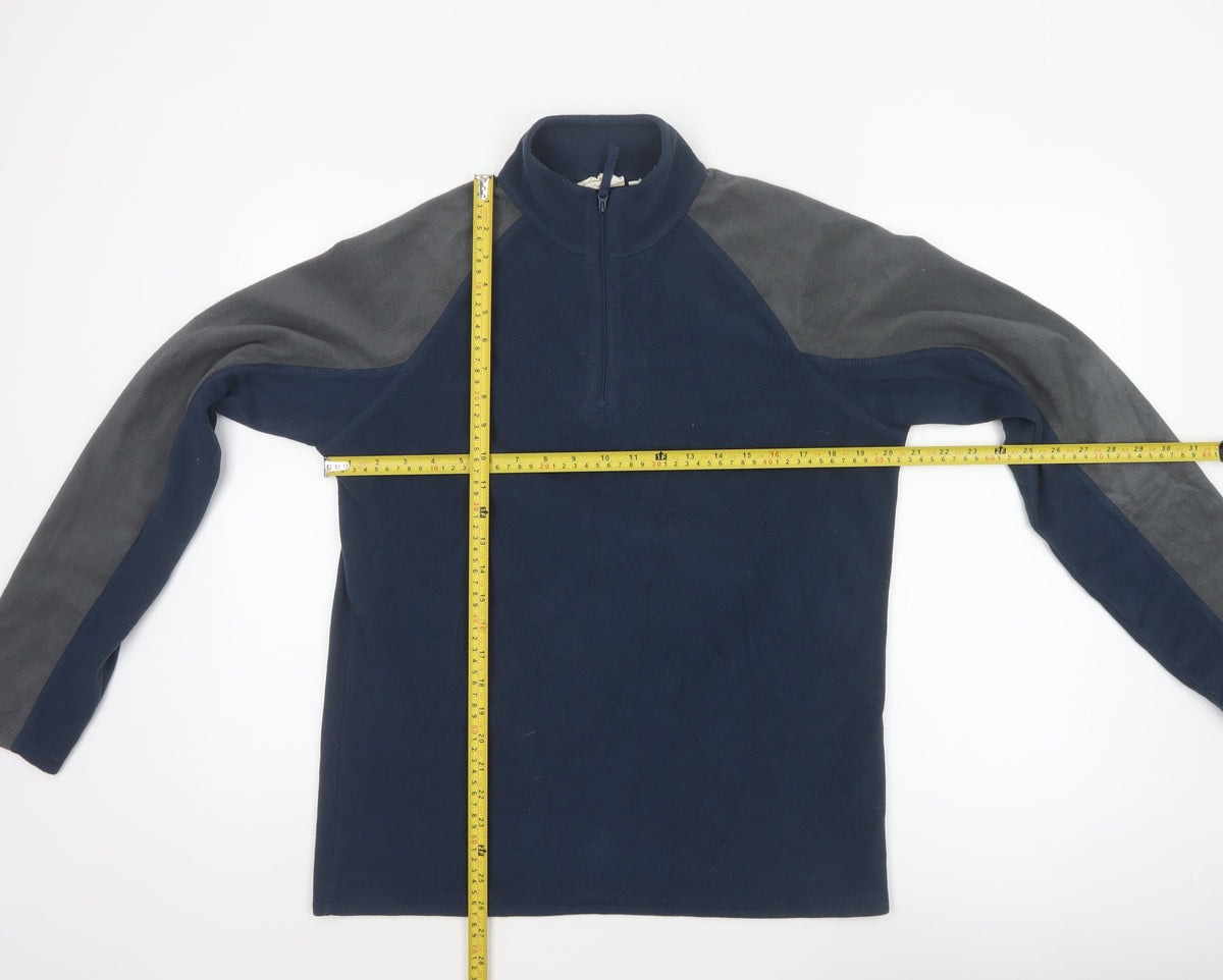 Mountain Warehouse Men's Blue Grey S Fleece 1/4 Zip Jacket