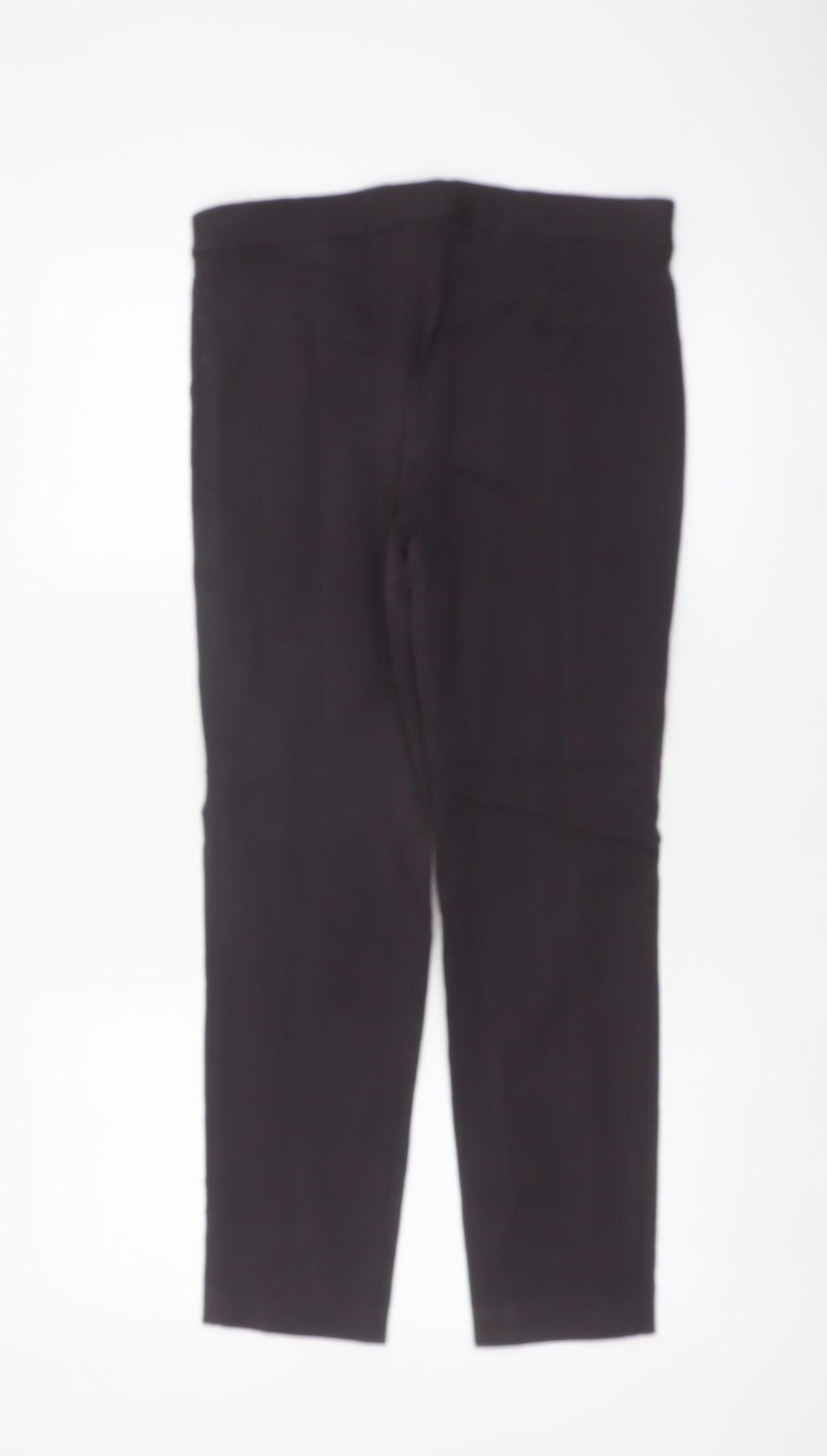 Marks and Spencer Women Brown UK 10 Short Straight Tailored Trousers