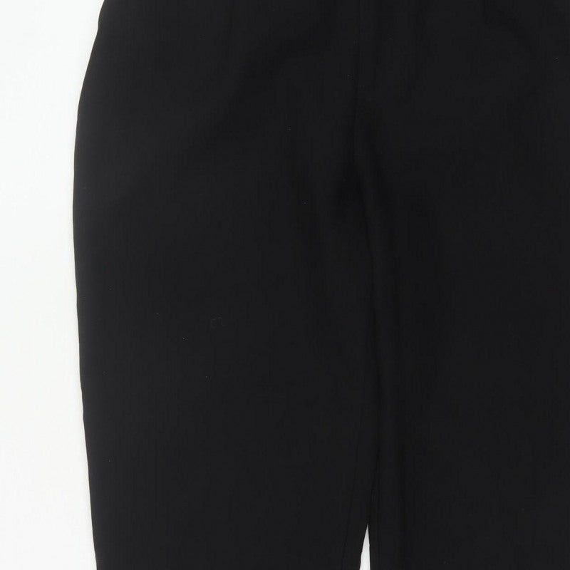 Zara Women's Black UK 12 High Rise Tapered Tailored Trousers
