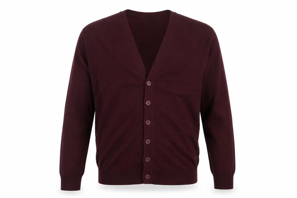 Marks and Spencer Blue Harbour Men Brown L V-Neck Button Cardigan