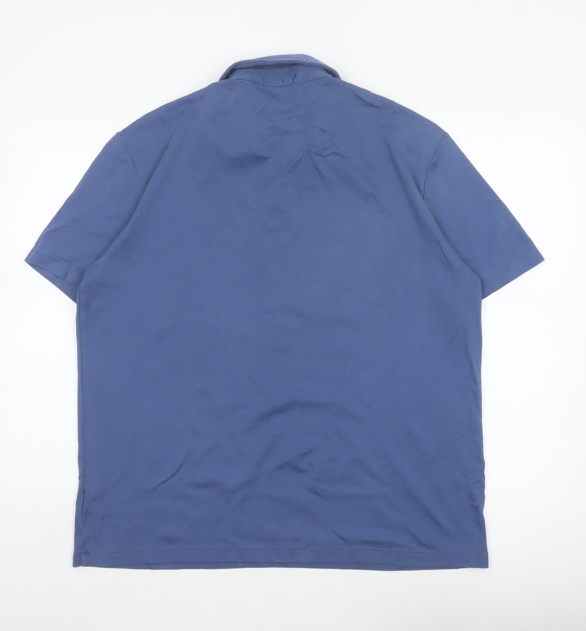 Charles Tyrwhitt Men’s Blue Large 100% Cotton Short Sleeve Polo Shirt