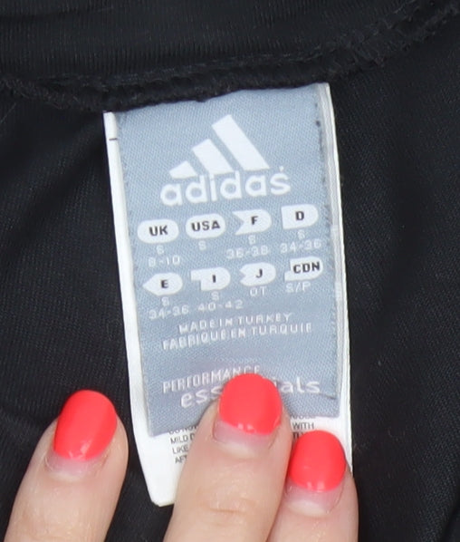 Adidas Women Black UK 8 Capri Jogger Track Pants Climalite Cotton