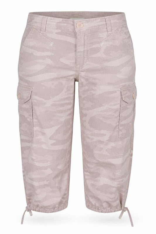 Marks & Spencer Women Pink Camo Cargo Shorts UK 18 Belted Tencel Rich