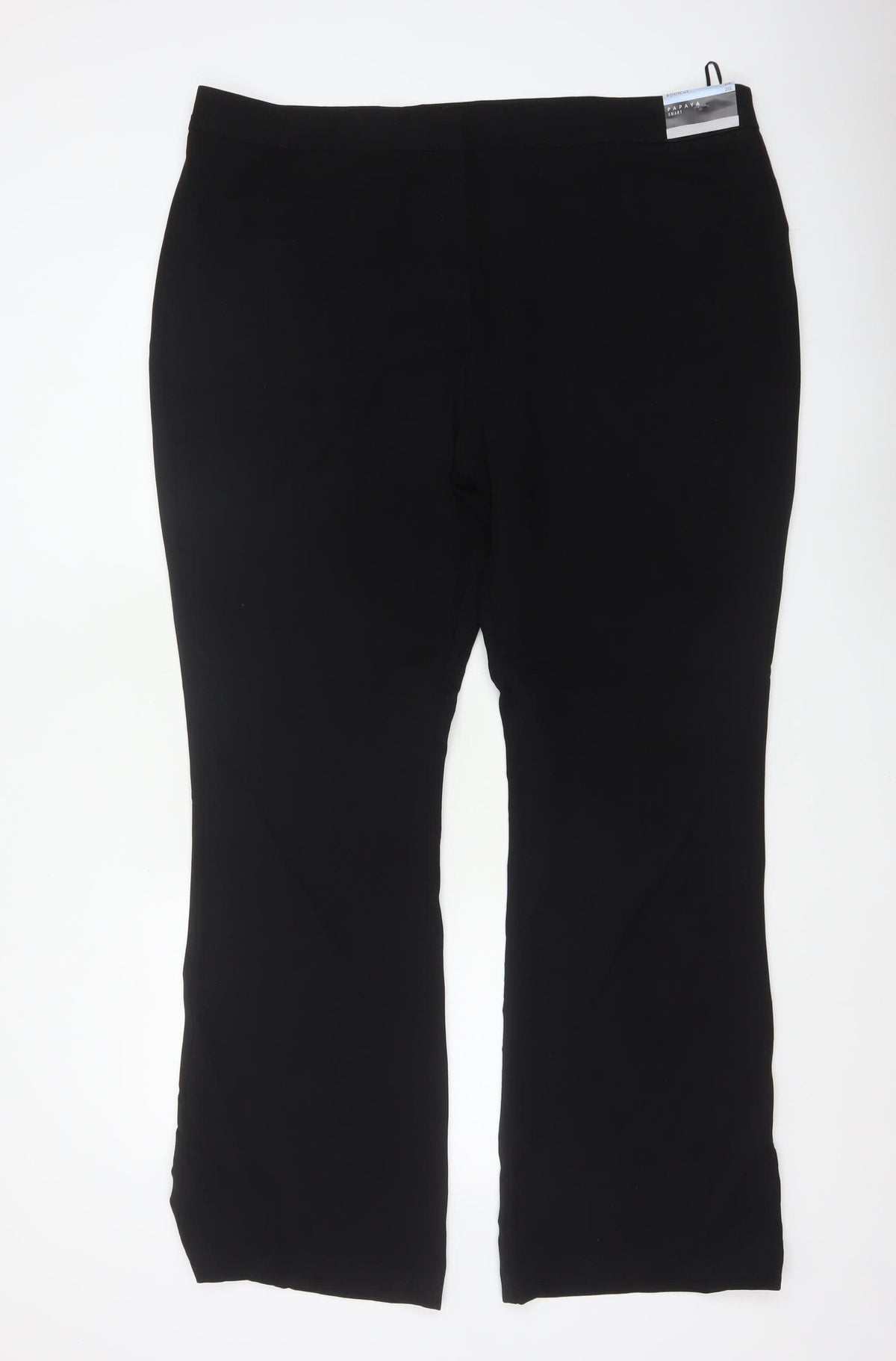 Papaya Women Black Size 20 Long Smart Straight Dress Trousers