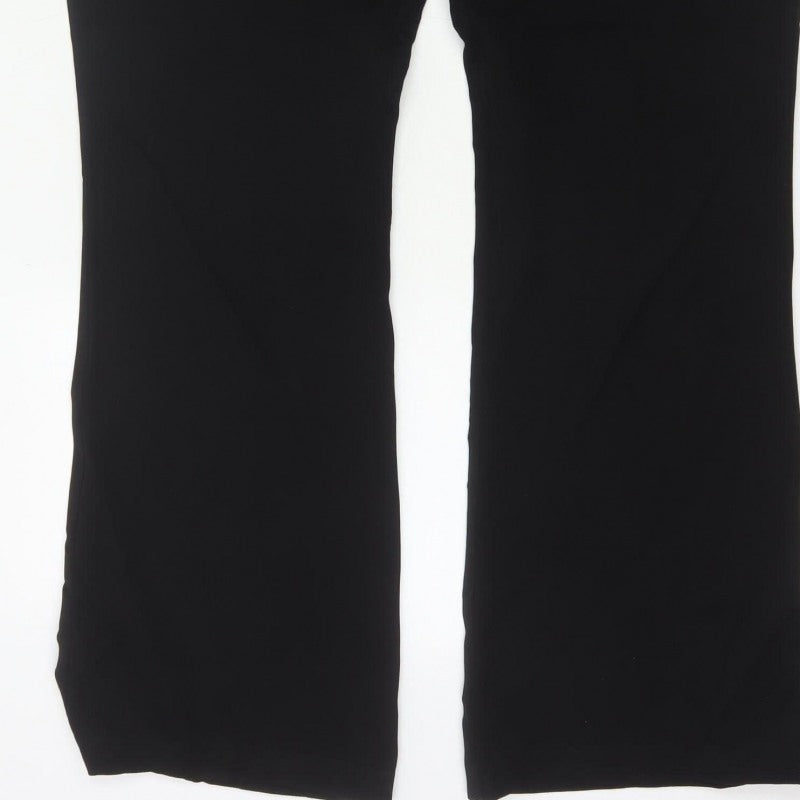 Papaya Women Black Size 20 Long Smart Straight Dress Trousers