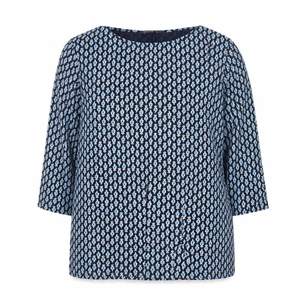Marks & Spencer Women Blue Paisley 3/4 Sleeve Blouse UK 20
