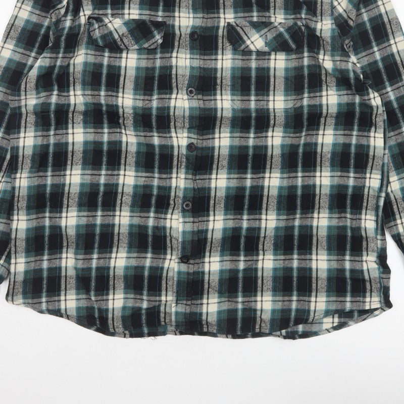 Mountain Warehouse Men Multicoloured 2XL Plaid Flannel Button-Up Shirt