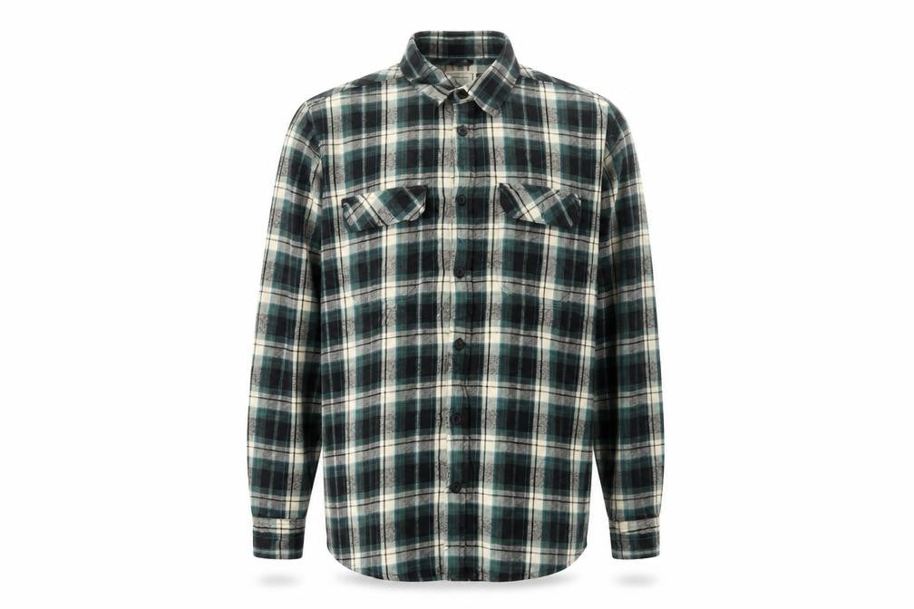 Mountain Warehouse Men Multicoloured 2XL Plaid Flannel Button-Up Shirt