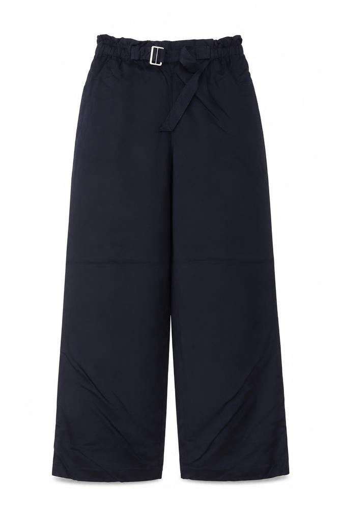 M&S Women’s Navy Blue UK 10 Long Paperbag Wide Leg Lyocell Trousers