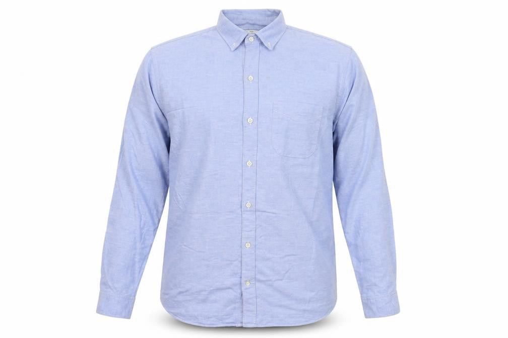 GAP Men’s Blue L Standard Fit Stretch Button-Down Oxford Shirt