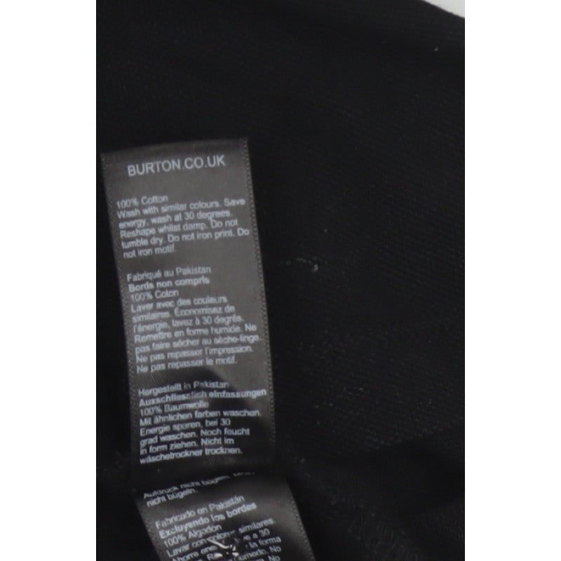 Burton Mens Black Grey Colourblock Cotton Polo Shirt Size L