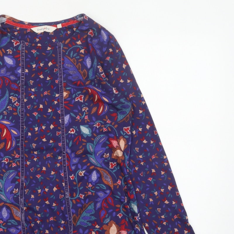 Country Rose Women’s Blue Floral Long Sleeve Blouse Size S