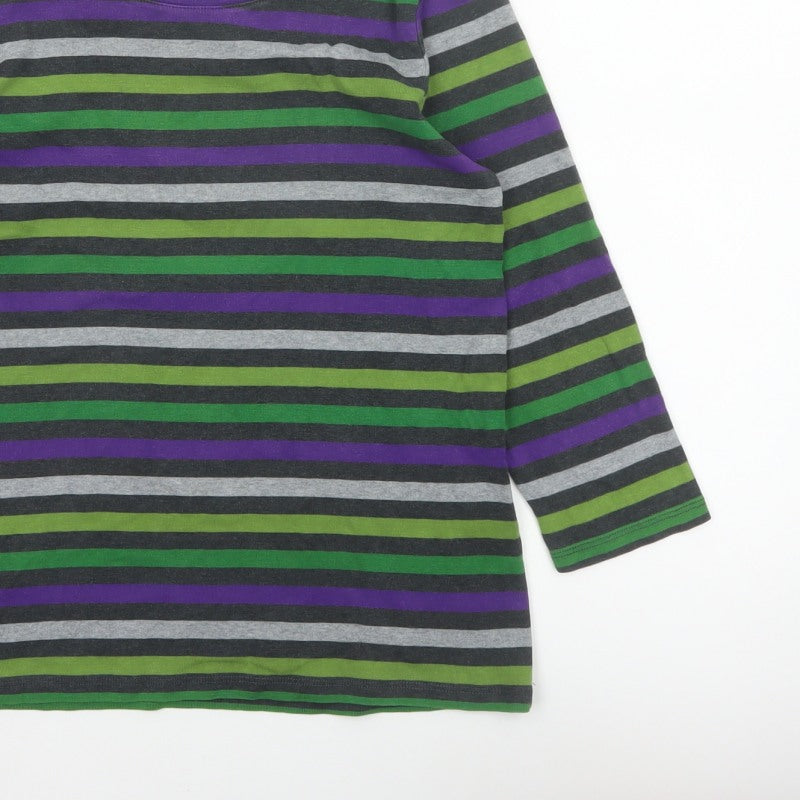 Hobbs Women’s Multicoloured Striped XL Long Sleeve Jersey T-Shirt