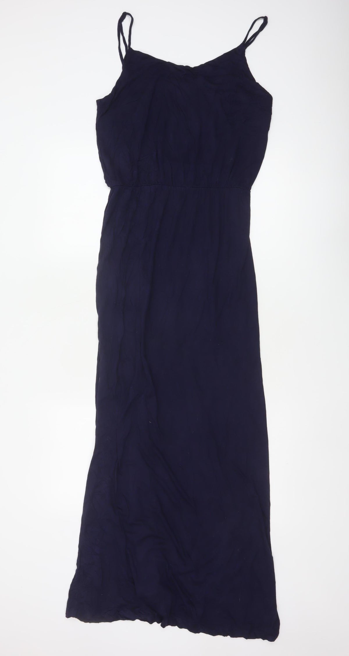 Gap Women’s Blue M Rayon Maxi Dress Adjustable Strappy Scoop Neck
