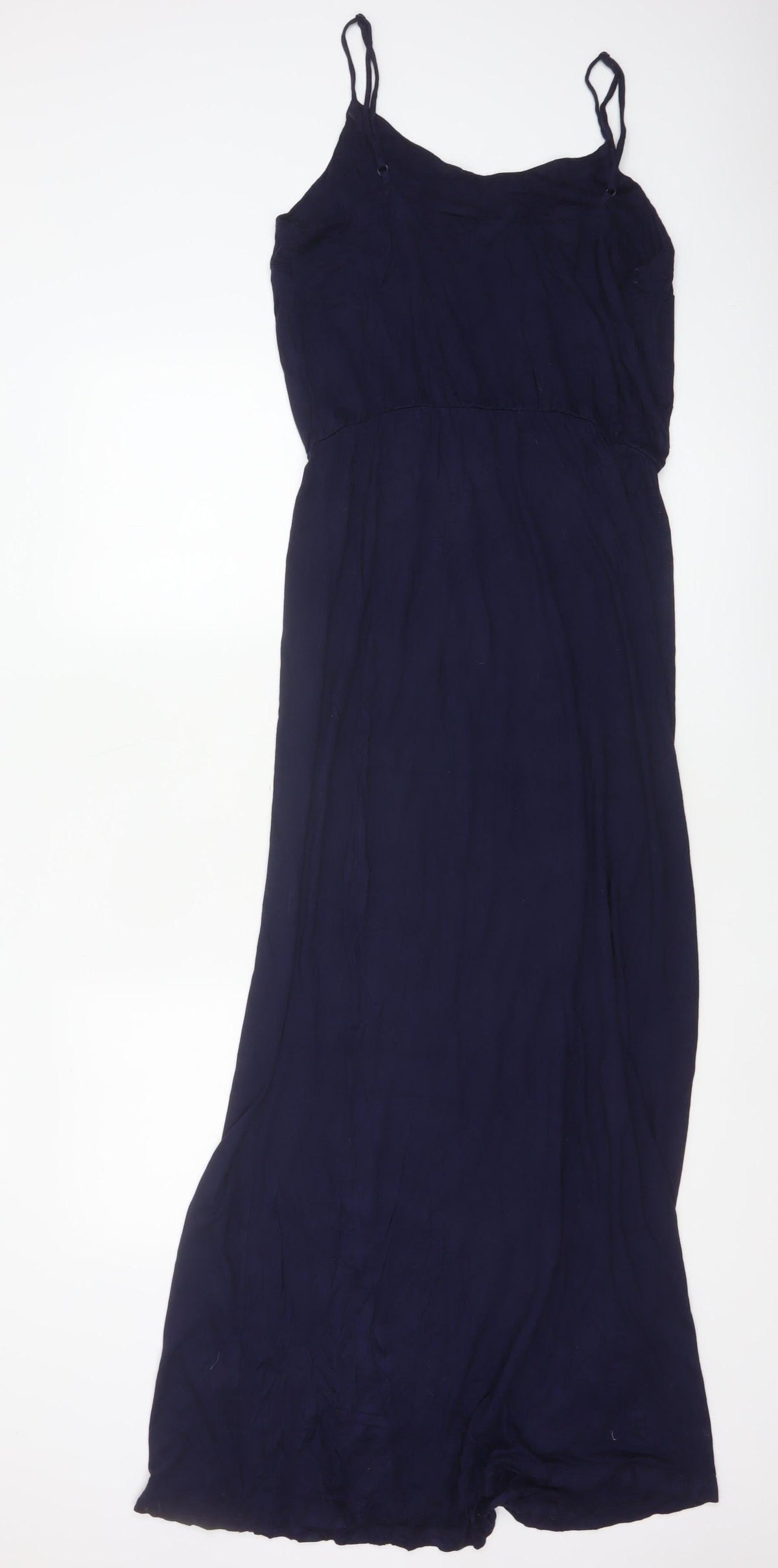 Gap Women’s Blue M Rayon Maxi Dress Adjustable Strappy Scoop Neck