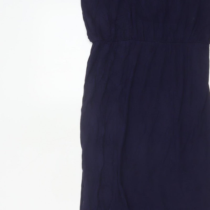 Gap Women’s Blue M Rayon Maxi Dress Adjustable Strappy Scoop Neck