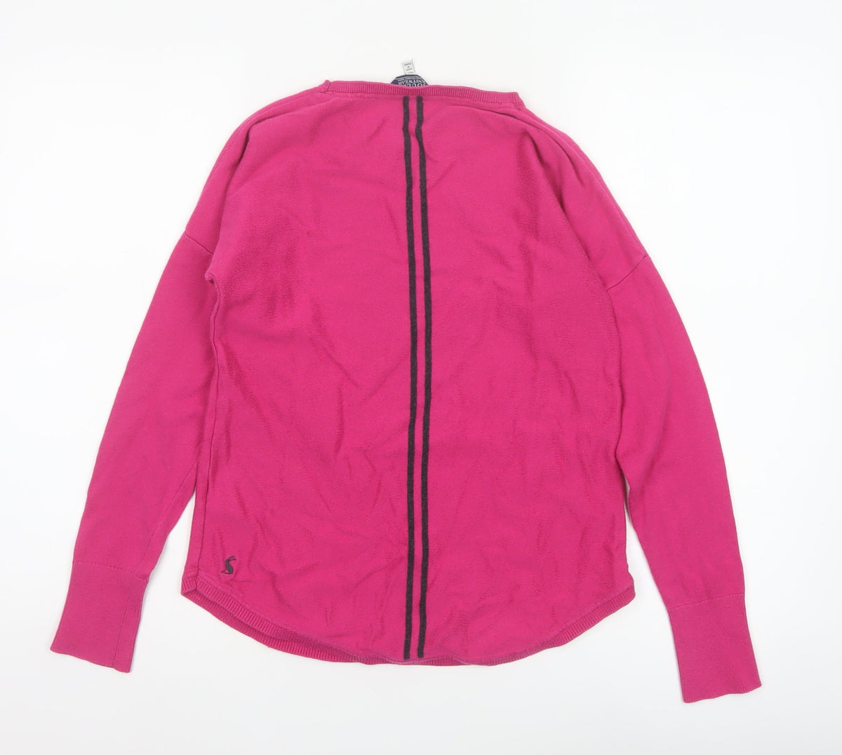 Joules Women’s Pink UK 6 Round Neck Knit Pullover Jumper Logo