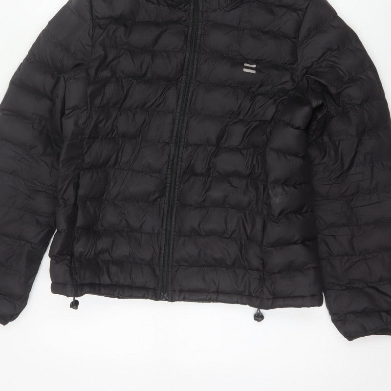 Levi's Women’s Black S Hooded Quilted Puffer Jacket Full Zip