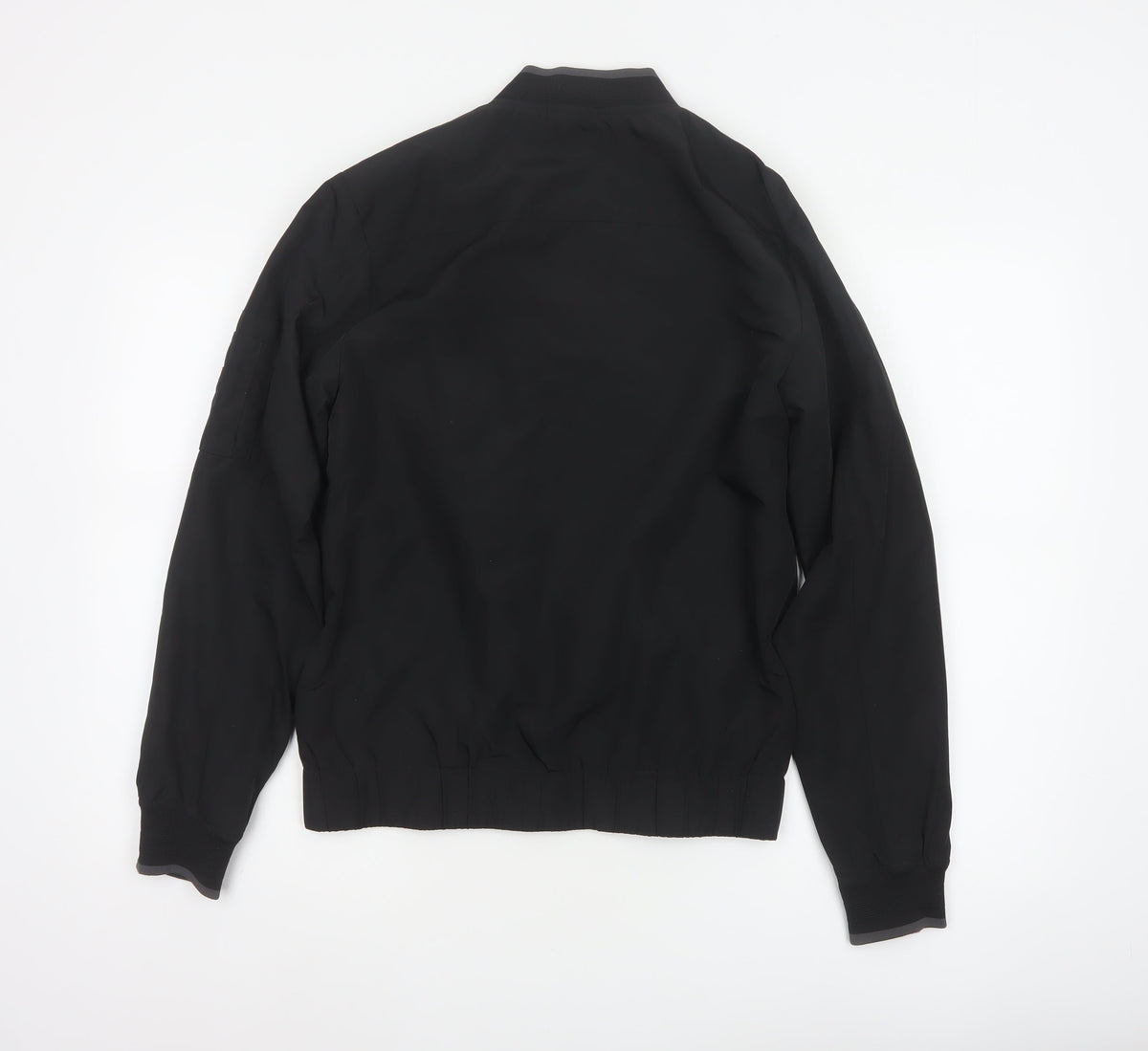Topman Men's Black XS Bomber Jacket Full Zip Lined
