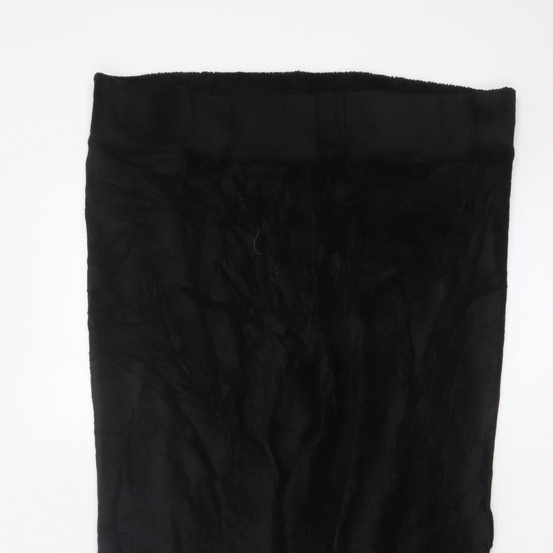 Marks and Spencer Women Black UK 16 Short Cotton Blend Leggings