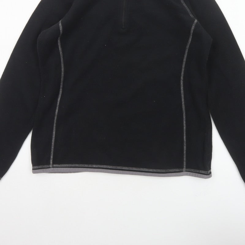 Mountain Warehouse Women’s Black Fleece 1/2 Zip Pullover UK 14