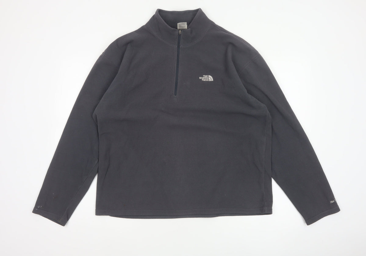 The North Face Men’s Black L 1/4 Zip Fleece Sweatshirt Outdoor