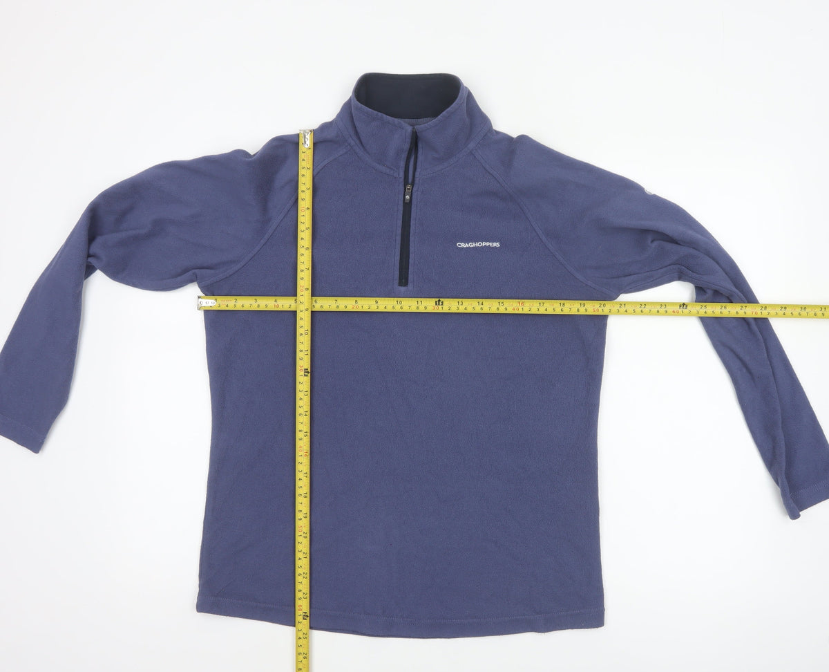 Craghoppers Women’s Blue UK 12 1/4 Zip Fleece Pullover Sweatshirt