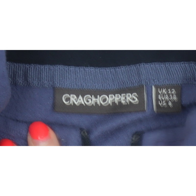 Craghoppers Women’s Blue UK 12 1/4 Zip Fleece Pullover Sweatshirt