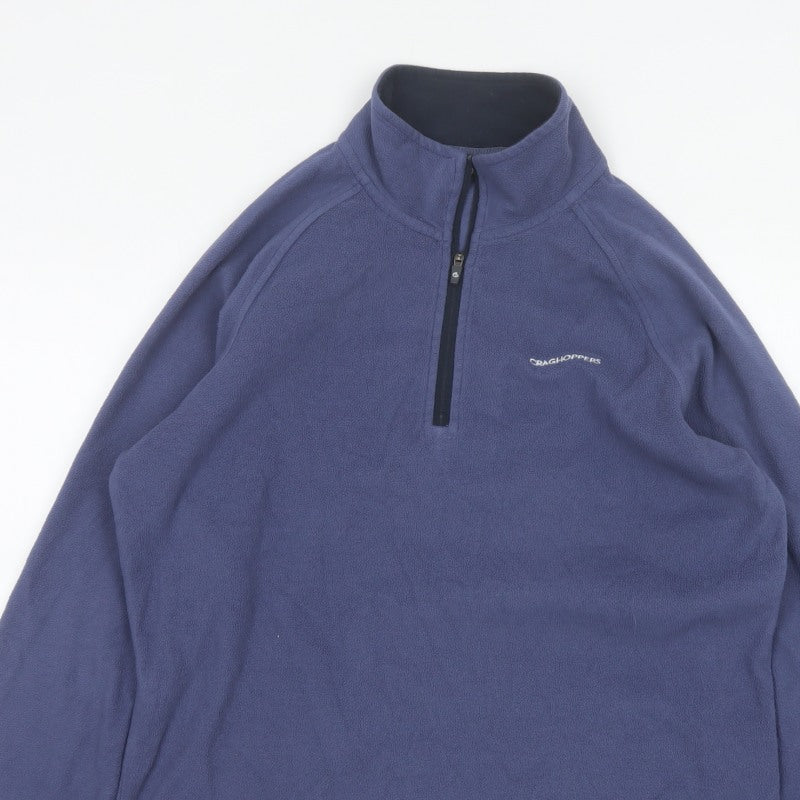 Craghoppers Women’s Blue UK 12 1/4 Zip Fleece Pullover Sweatshirt