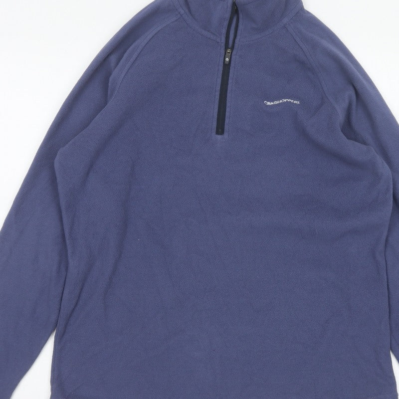 Craghoppers Women’s Blue UK 12 1/4 Zip Fleece Pullover Sweatshirt