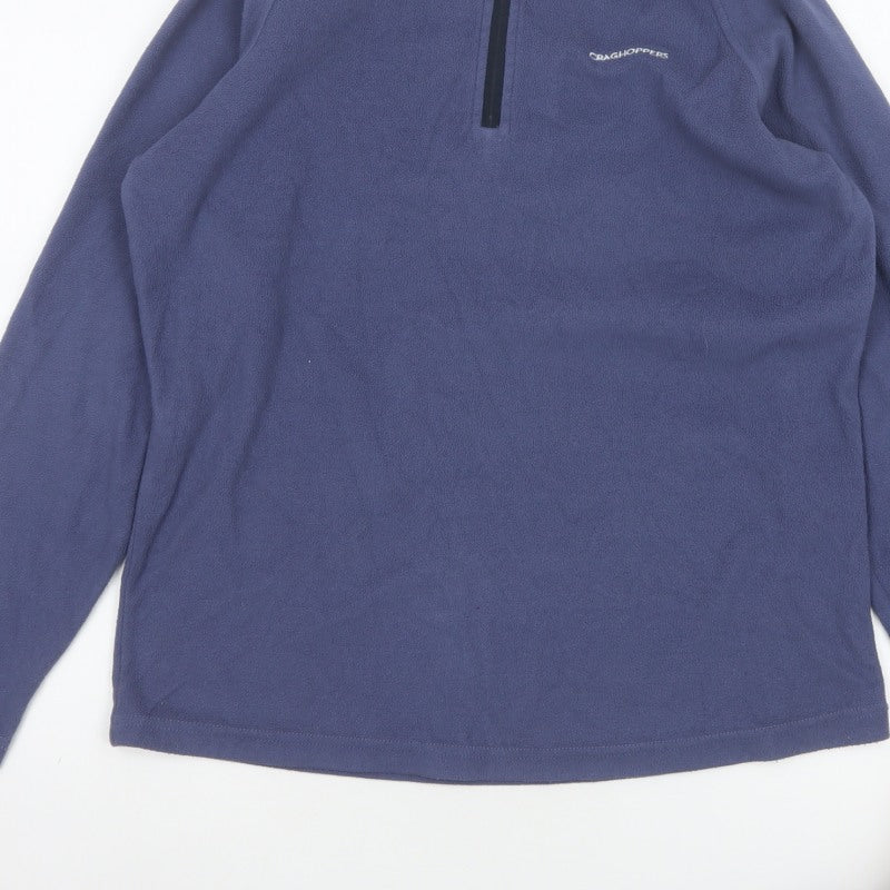 Craghoppers Women’s Blue UK 12 1/4 Zip Fleece Pullover Sweatshirt
