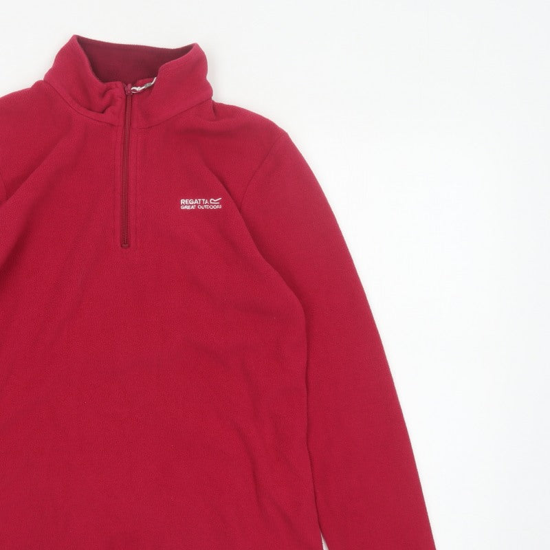 Regatta Women’s Red UK 10 1/4 Zip Fleece Pullover Sweatshirt