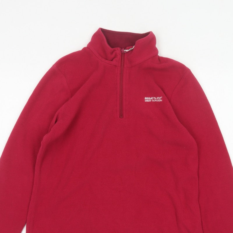 Regatta Women’s Red UK 10 1/4 Zip Fleece Pullover Sweatshirt