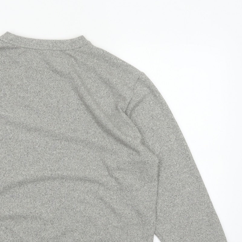 Uniqlo Women Grey M Pullover Crew Neck Long Sleeve Sweatshirt